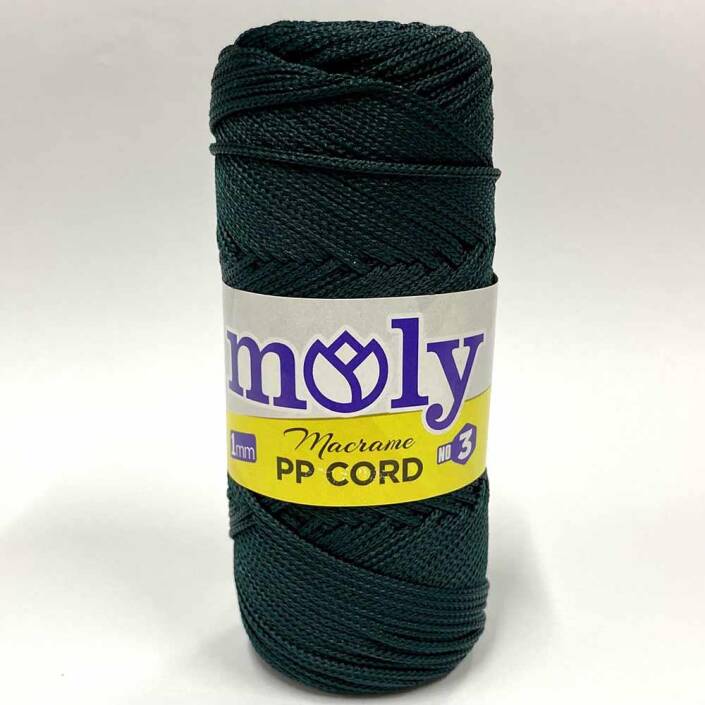 Moly Polyester Makrome İpi Zümrüt Yeşili ( 100 Gr ) - 1