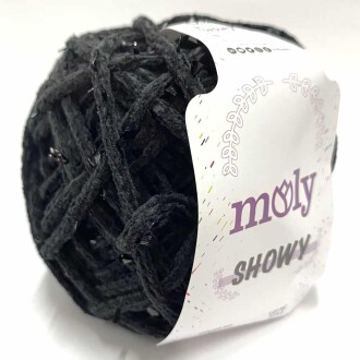 Moly Showy Örgü İpi ( 100 Gram ) 01 Siyah - 1