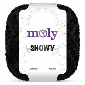 Moly Showy Örgü İpi ( 100 Gram ) 01 Siyah - 3