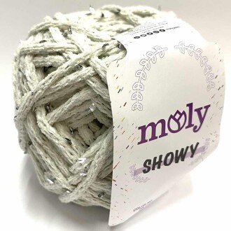 Moly Showy Örgü İpi ( 100 Gram ) Beyaz - 1