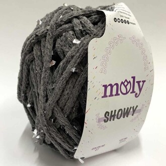 Moly Showy Örgü İpi ( 100 Gram ) Koyu Gri - 1