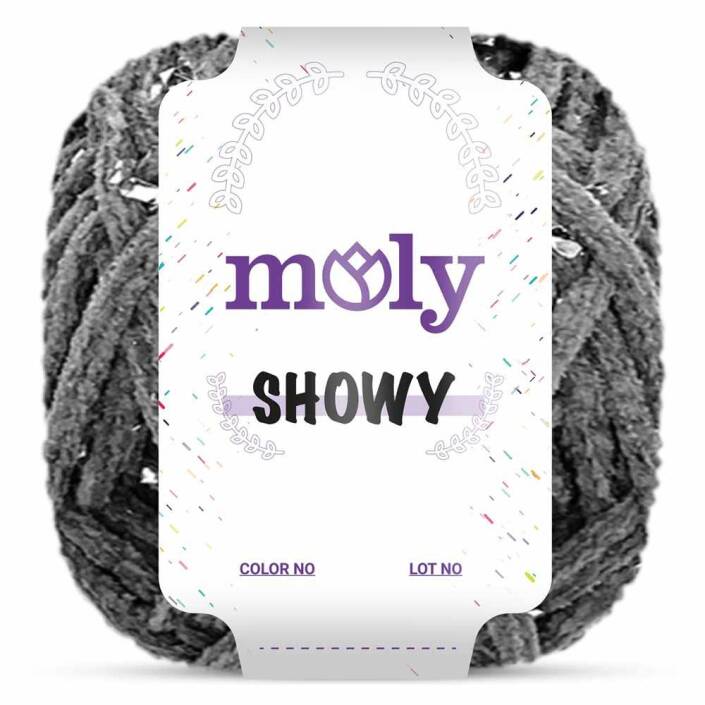 Moly Showy Örgü İpi ( 100 Gram ) Koyu Gri - 3