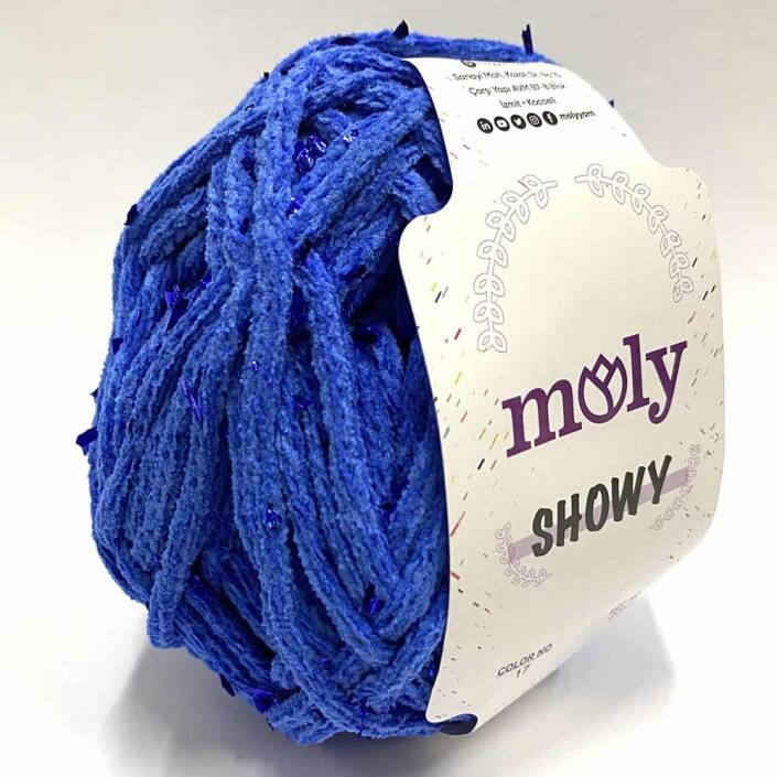 Moly Showy Örgü İpi ( 100 Gram ) Saks Mavisi - 1