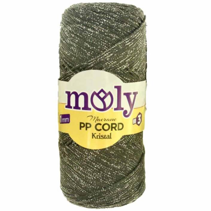 Moly Simli Polyester Makrome NO3 ( 200 Gram ) Füme - 1