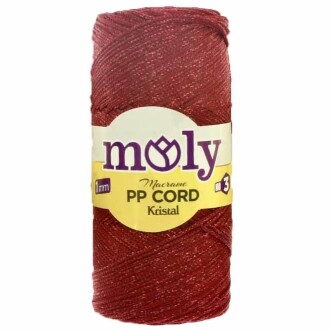 Moly Simli Polyester Makrome NO3 ( 200 Gram ) Kırmızı - 1