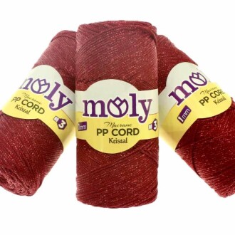 Moly Simli Polyester Makrome NO3 ( 200 Gram ) Kırmızı - 2