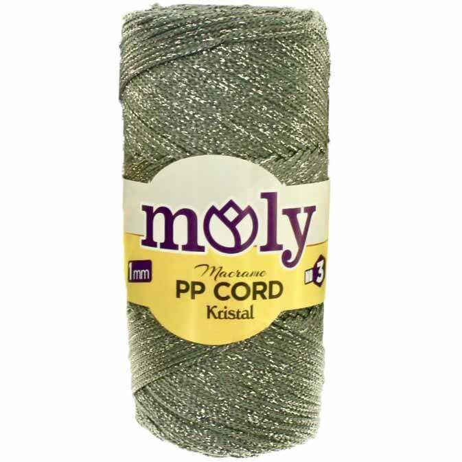 Moly Simli Polyester Makrome NO3 ( 200 Gram ) Koyu Gri - 1