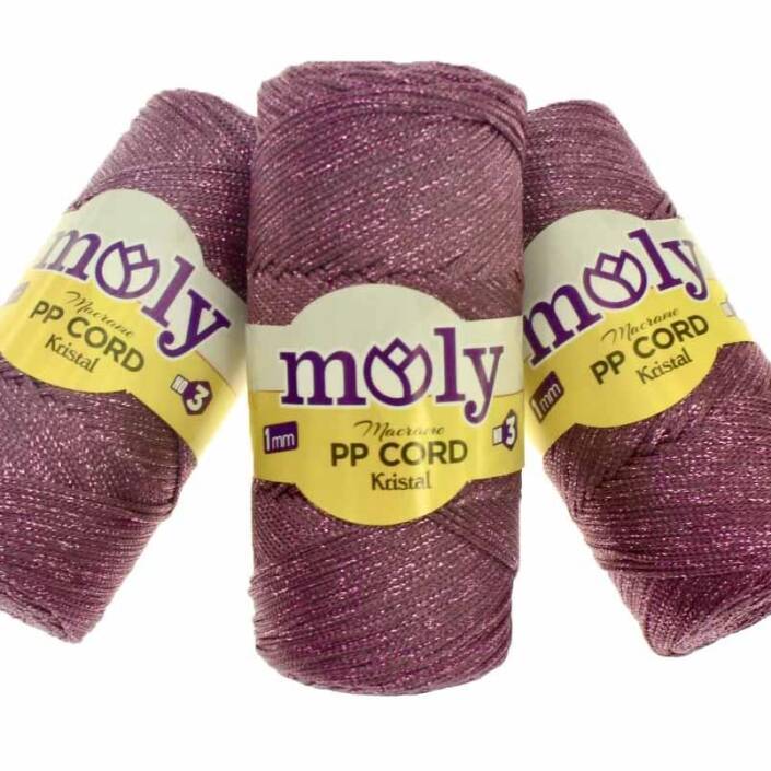 Moly Simli Polyester Makrome NO3 ( 200 Gram ) Mürdüm - 2