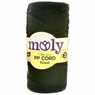 Moly Simli Polyester Makrome NO3 ( 200 Gram ) Siyah - 1