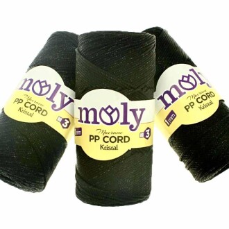 Moly Simli Polyester Makrome NO3 ( 200 Gram ) Siyah - 2