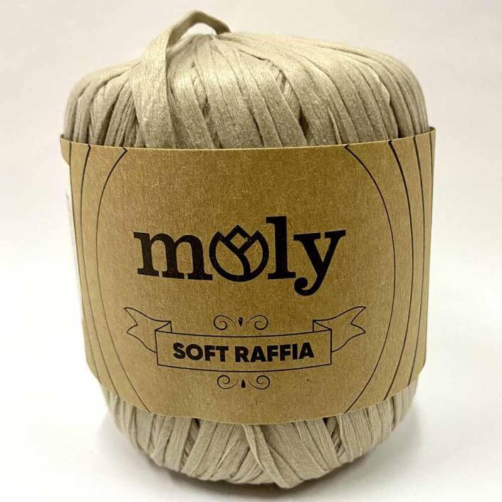 Moly Soft Rafya İpi ( 50 Gram ) Açık Vizon - 1