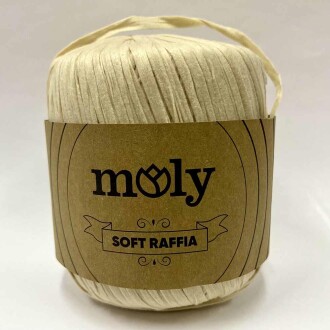 Moly Soft Rafya İpi ( 50 Gram ) Koyu Krem - 1