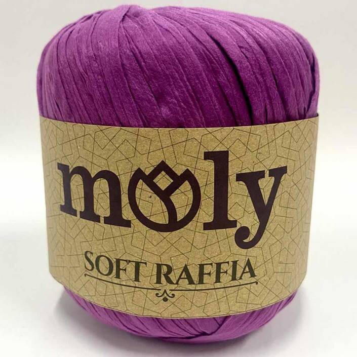 Moly Soft Rafya İpi ( 50 Gram ) Mor - 1