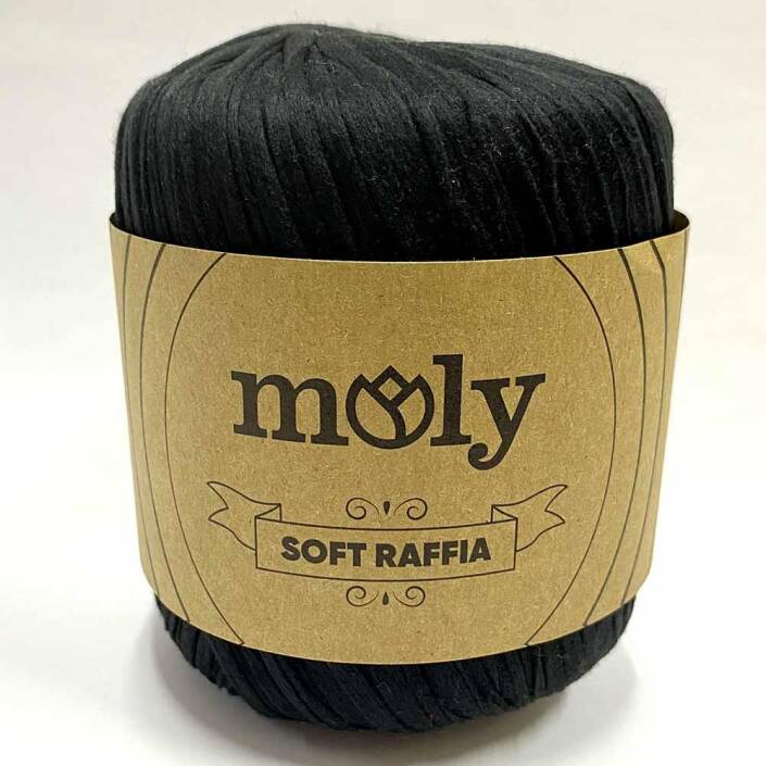 Moly Soft Rafya İpi ( 50 Gram ) Siyah - 1