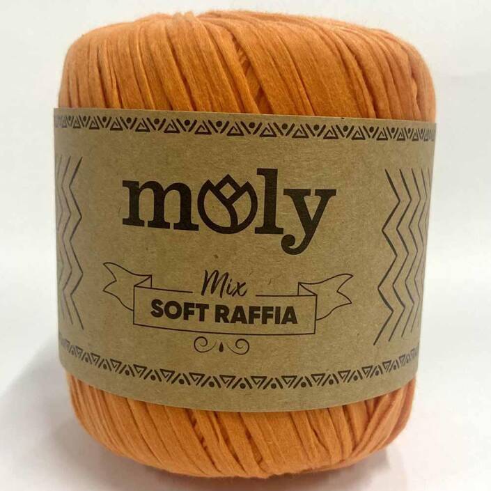 Moly Soft Rafya İpi ( 50 Gram ) Turuncu - 1