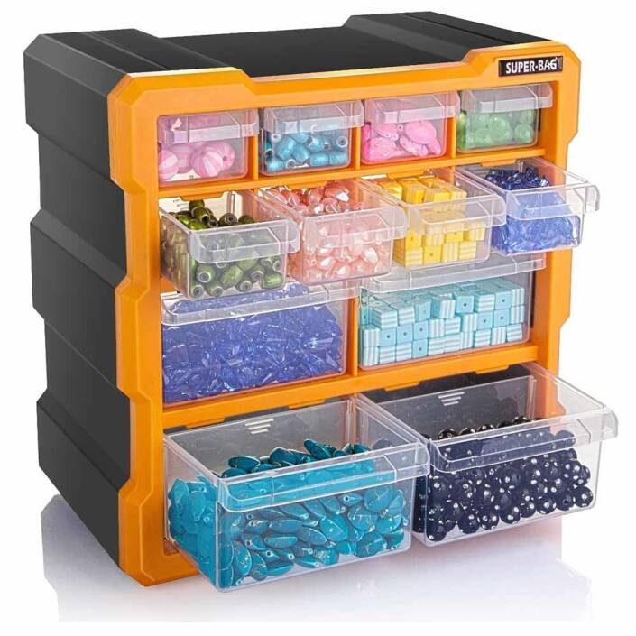 Monoblock Organizer Set 12 Çekmeceli Hobi Kutusu - 1