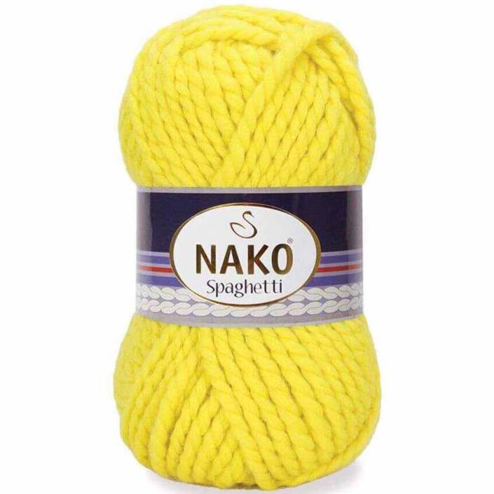 Nako Spaghetti Örgü İpi 10633 Sarı - 1