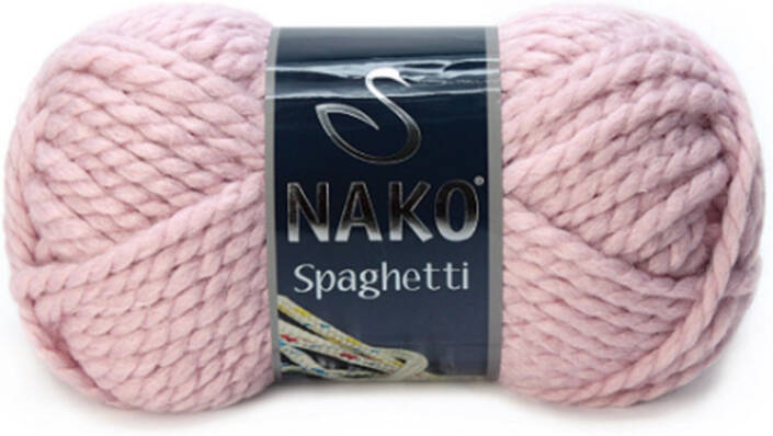 Nako Spaghetti Örgü İpi 10639 Pudra Pembe - 1