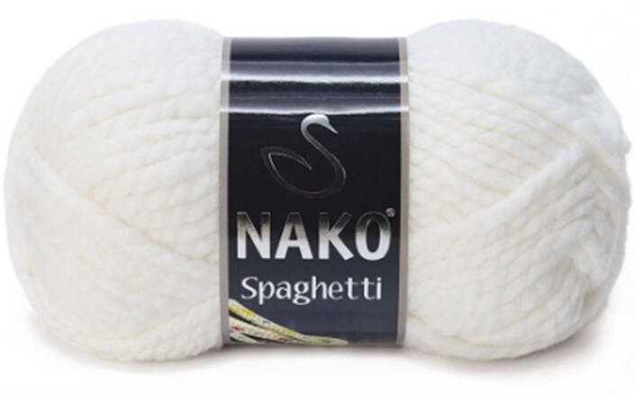 Nako Spaghetti Örgü İpi 208 Beyaz - 1