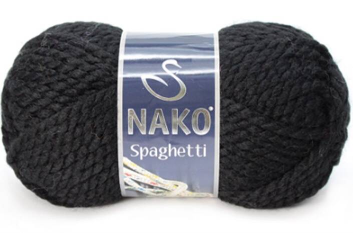 Nako Spaghetti Örgü İpi 217 Siyah - 1