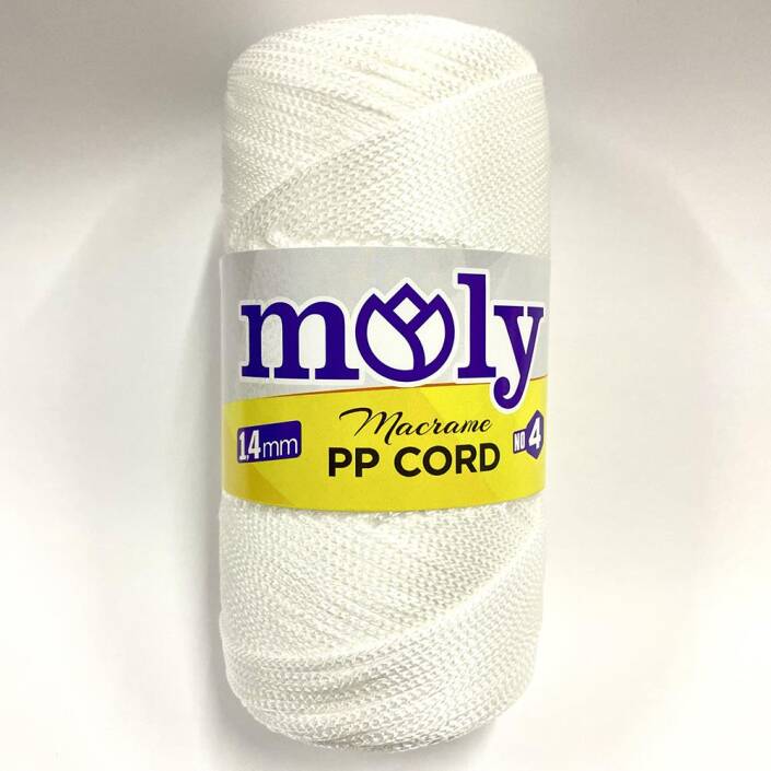 NO:4 Polyester Makrome İpi Beyaz ( 200 Gr ) - 1