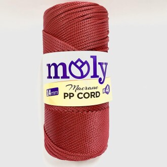 NO:4 Polyester Makrome İpi Koyu Kırmızı ( 200 Gr ) - 1