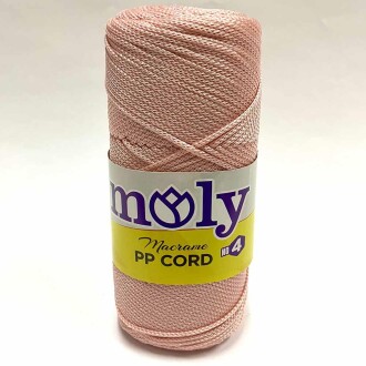 NO:4 Polyester Makrome İpi Pudra Pembe ( 200 Gr ) - 2