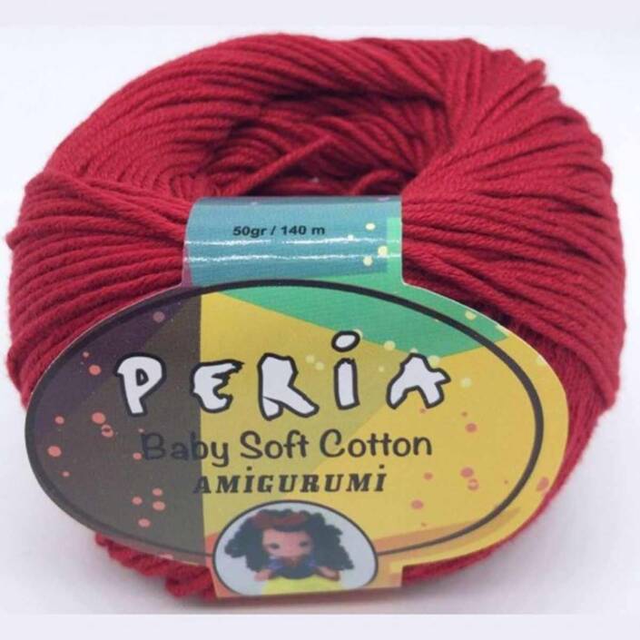 Peria Baby Cotton Amigurumi Örgü İpi 1 Kırmızı - 1