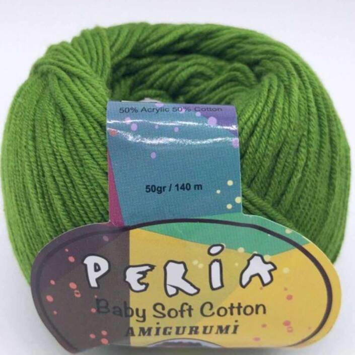 Peria Baby Cotton Amigurumi Örgü İpi 25 Yeşil - 1