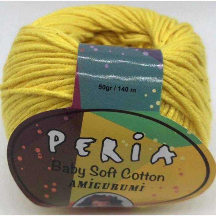 Peria Baby Cotton Amigurumi Örgü İpi 37 Sarı - 1