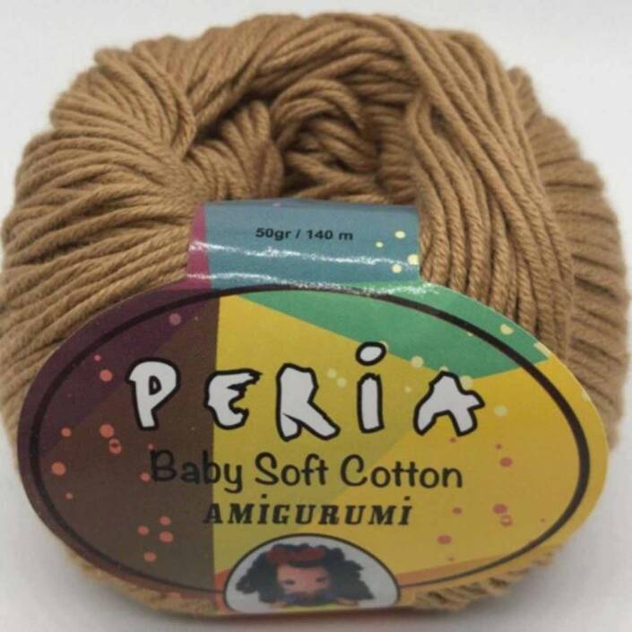 Peria Baby Cotton Amigurumi Örgü İpi 40 Açık Kahve - 1