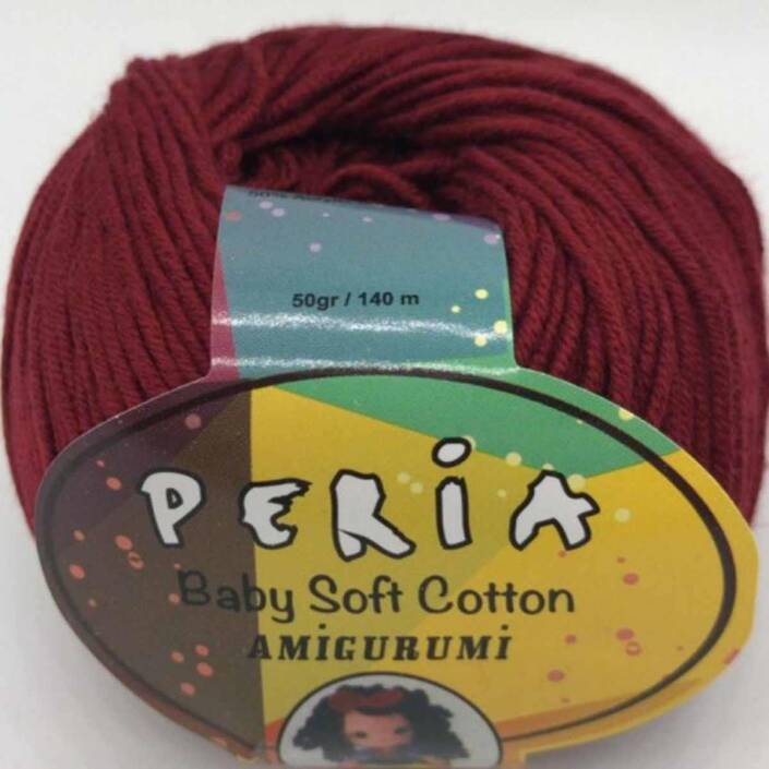 Peria Baby Cotton Amigurumi Örgü İpi 42 Bordo - 1