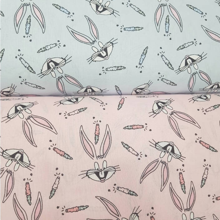 Poplin Kumaş Bugs Bunny Tavşan ( 50x120 ) - 1