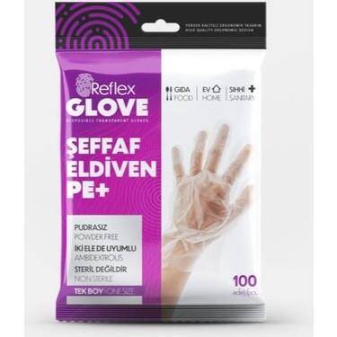 Reflex Glove Şeffaf Hışır Eldiven 100'lü - 1