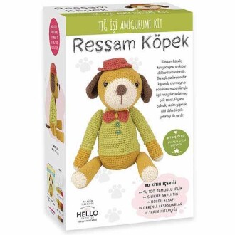 Tuva Amigurumi Kiti Ressam Köpek - 1