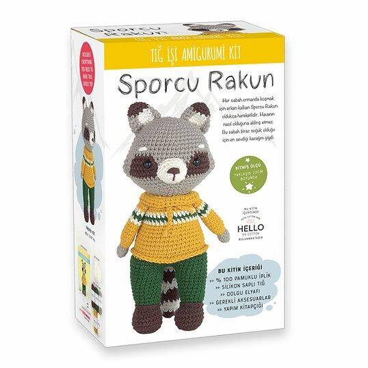 Tuva Amigurumi Kiti Sporcu Rakun - 1